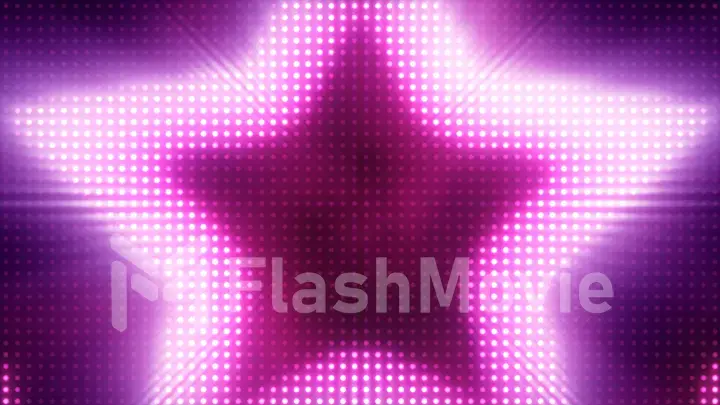 Bright Blinking Lights Board Star 3d illustration Background