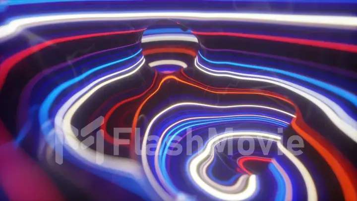 Abstract colorful background of topographic map concept. Wavy backdrop. Space surface. magic neon light curved swirl line. 3d illustration