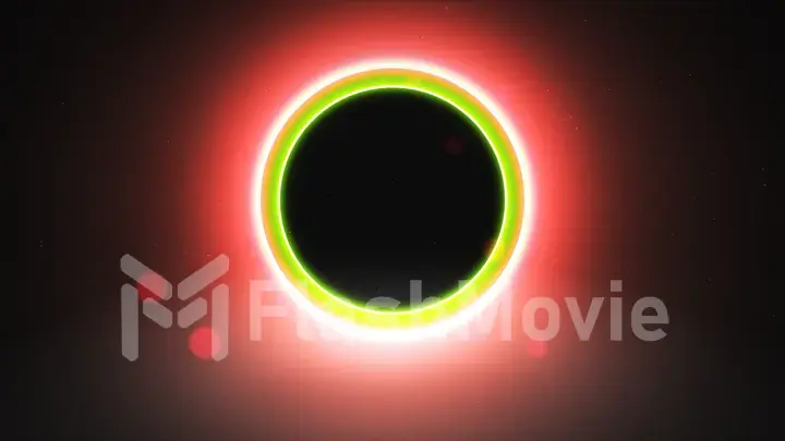 Colorful abstract background in the form of a circle isolated on a dark background with copy space