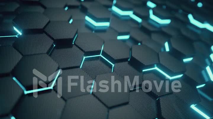 Abstract trendy sci-fi technology background