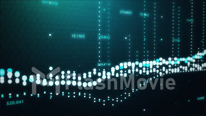 Futuristic heads up display blue green abstract interface