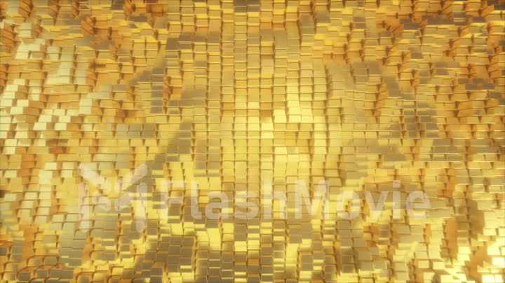 Beautiful abstract golden cubes