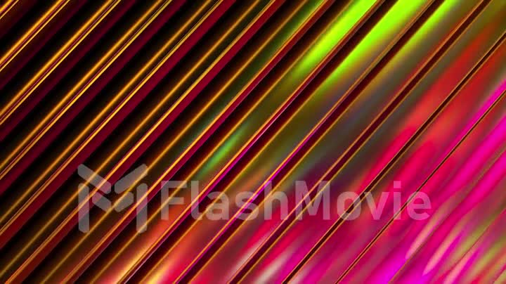 3d wavy surface. Abstract waving background with neon ripples. Liquid multicolor pattern, moving shapes. 4K looped video animation.