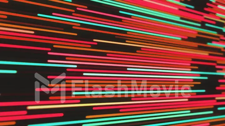 Abstract background of glowing neon red and orange lines 3d illustration