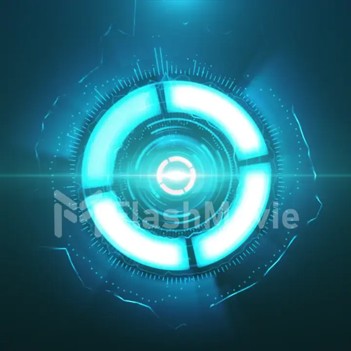 Sci-fi futuristic crosshair. HUD user interface. Technology background. Spaceship hightech target screen concept. illustration