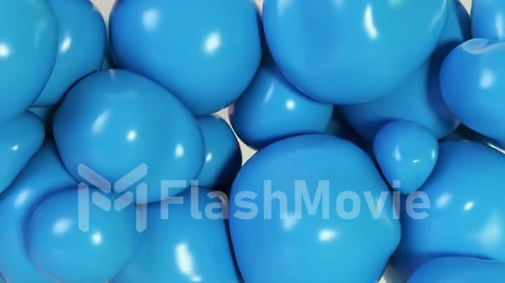 Abstract colorful blue squishy balls
