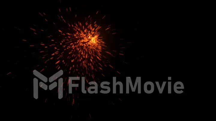 Fire sparklers on black background