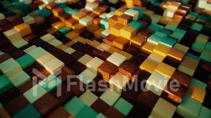 Abstract background of stone colorful cubes