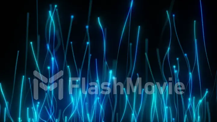 3d illustration of abstract radial lines geometric background. Data flow. Optical fiber. Explosion star. Motion effect. Background