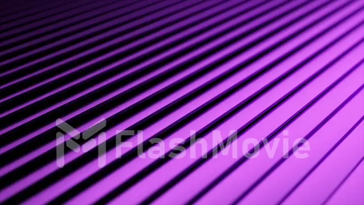 3d wavy surface. Abstract waving background with neon ripples. Liquid multicolor pattern, moving shapes. 3d illustration