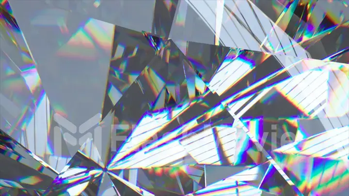 Diamond close up. Edges of a diamond. Refraction of light. Rainbow.Transparent. Gemstone. 3d illustration