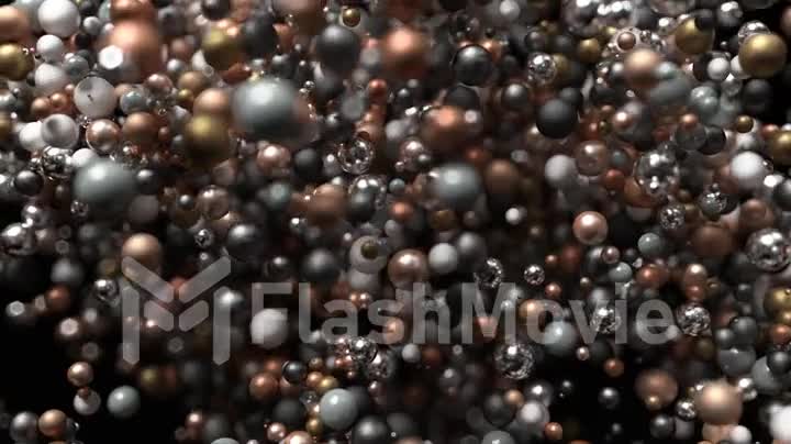 Abstract background with metal spheres