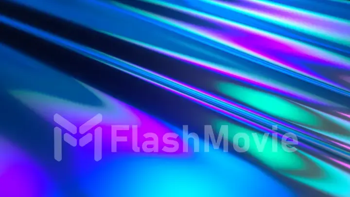 Colorful abstract animated background. The movement of a transparent multi-colored glass surface. Active movement of the liquid effect. Conceptual art. Rainbow gradient. 3d illustration