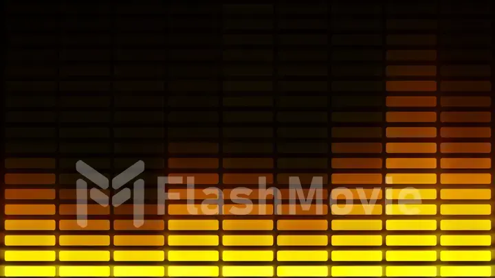 Audio equalizer bars moving. Music control levels.Orange.More color options in my portfolio. 3d illustration