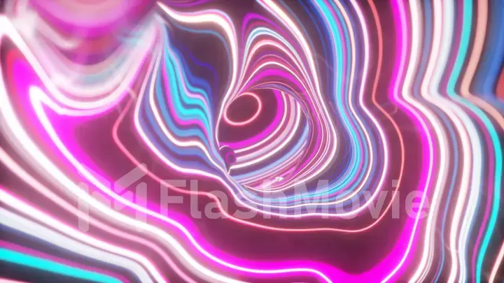 Abstract colorful background of topographic map concept. Wavy backdrop. Space surface. magic neon light curved swirl line. 3d illustration