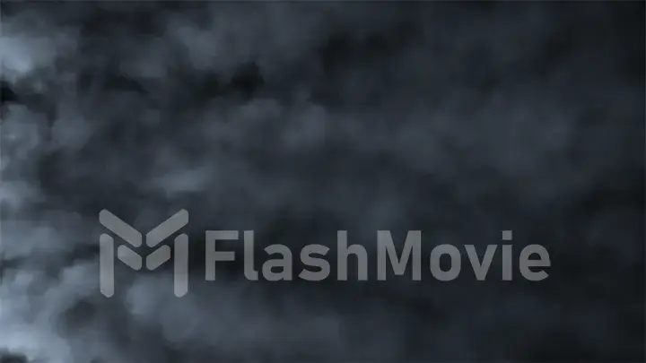Fast moving puffs of smoke on an isolated black background. Atmospheric smoke 4K Fog effect. VFX Element. Haze background. Abstract smoke cloud. 3d illustration