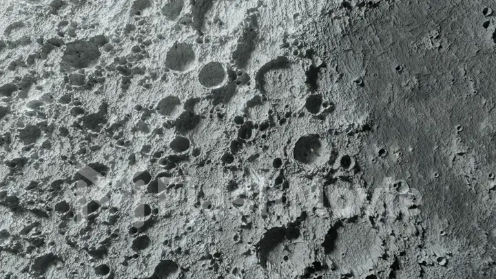 Textured surface of the moon close-up in motion. 3d illustration. Elements of this image furnished by NASA
