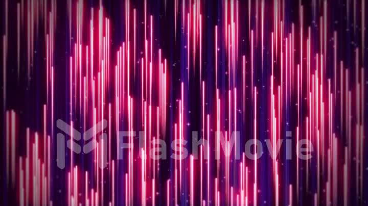 Seamless retro red blue background of neon rays flying upwards