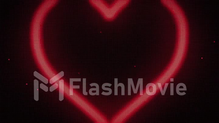 Heart shape on digital screen