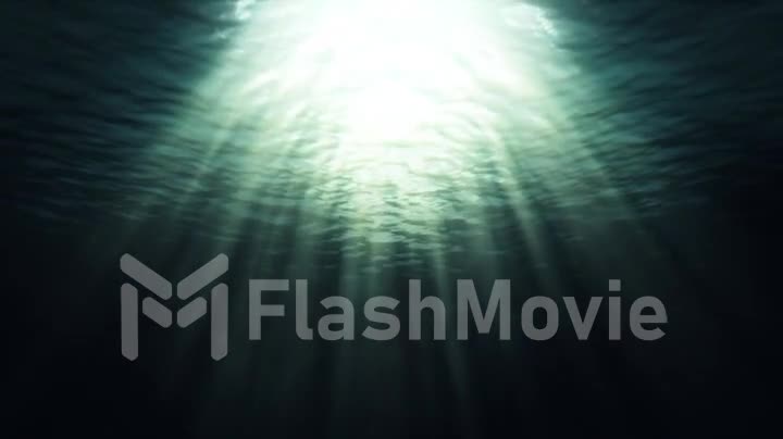 An underwater scene animated with fractal waves and light rays
