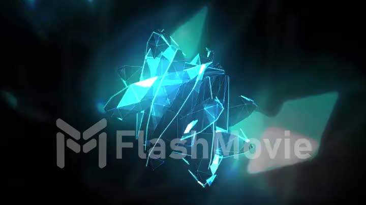 Transforming to music abstract crystal surface