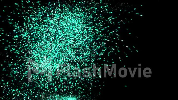 Abstract blue particles video