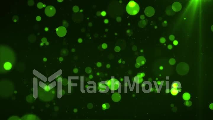 Green abstract lights bokeh background