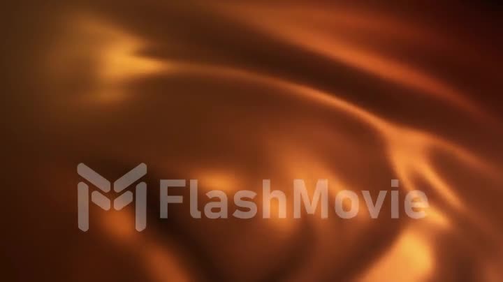 Animation of flow golden liquid with animated reflections. Wave and ripple on gold surface.