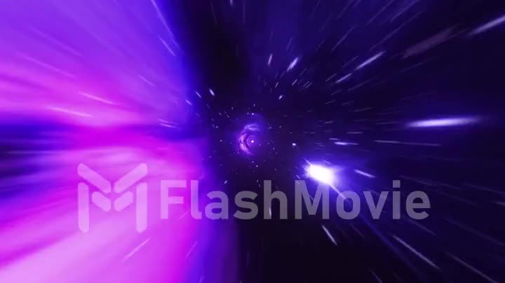 Magic wormhole - a twist in outer space flight into a black hole