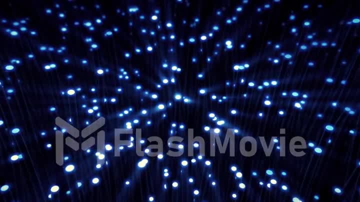Seamless abstract animation optical fibers of distribution of the light signal