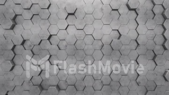 Abstract moving hexagonal background