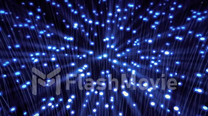 Seamless abstract animation optical fibers of distribution of the light signal