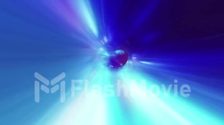 Abstract flight in a black hole in space