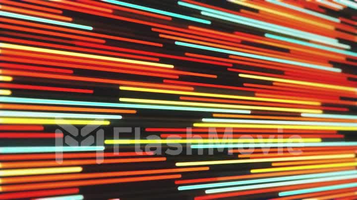 Abstract background of glowing neon red and orange lines