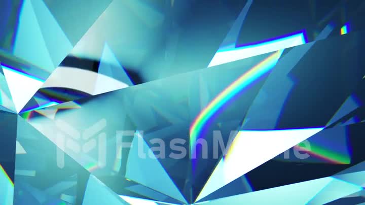 Slowly rotating diamond, close up. beautiful 3d animation