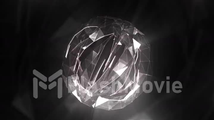 Transforming to music abstract crystal surface