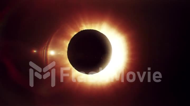 Total solar eclipse animation