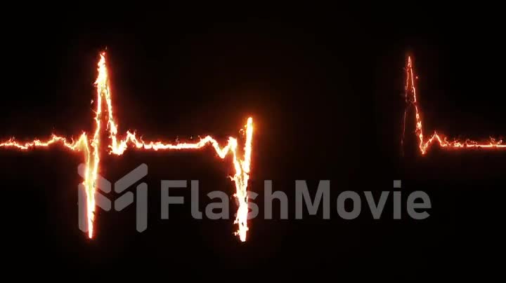 Burning pulse heart line monitor