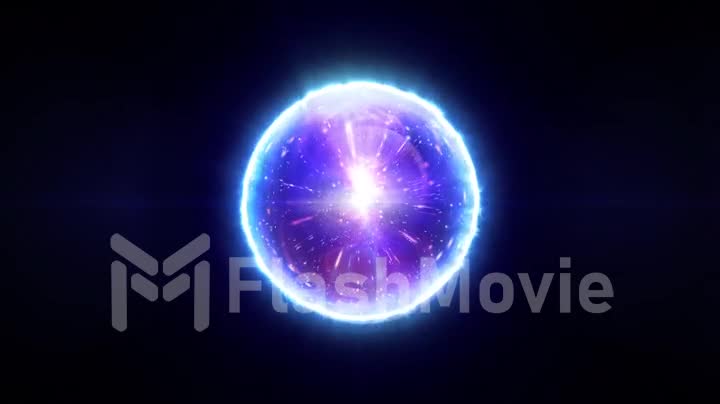 Magic plasma ball in blue and purple colors looped