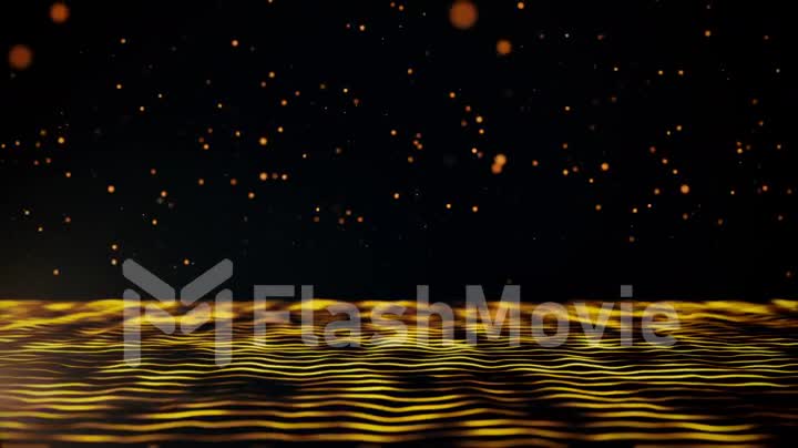 Falling golden particles loopable background