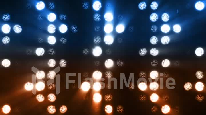 Flashing lights bulb blue orange spotlight flood lights arrow