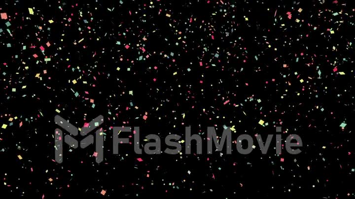 Background of multi-colored flying confetti