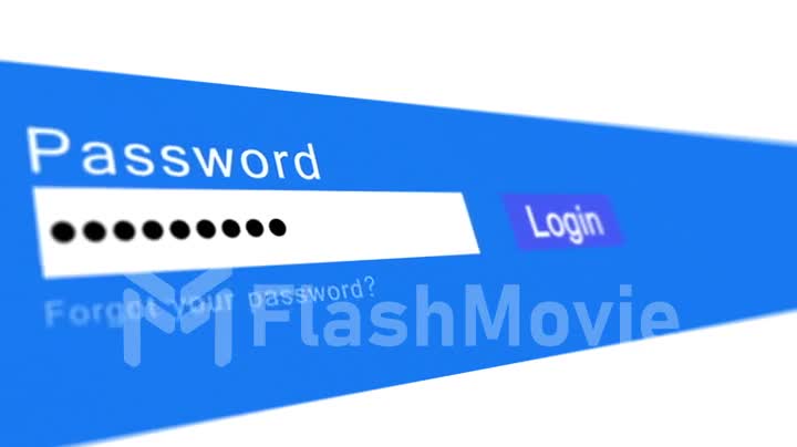 Typing password on Login page.