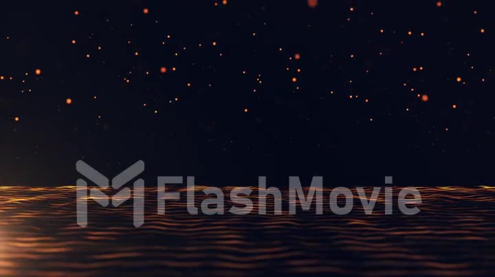 Falling golden particles loopable background