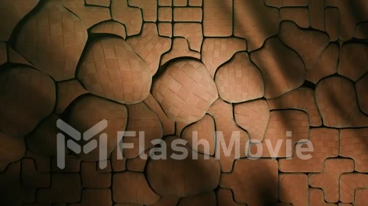 Geometric mosaic. Modern animated abstract background. The pieces of the puzzle are inflated. Geometric pattern.