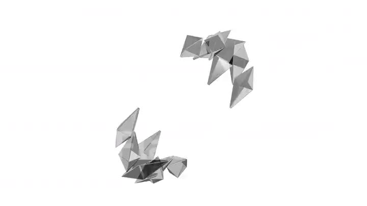 Transforming to music abstract crystal surface