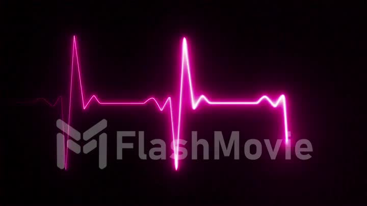 Heart beat pulse in pink