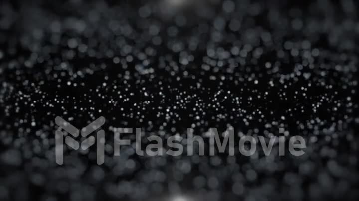 Abstract background with moving and flicker particles
