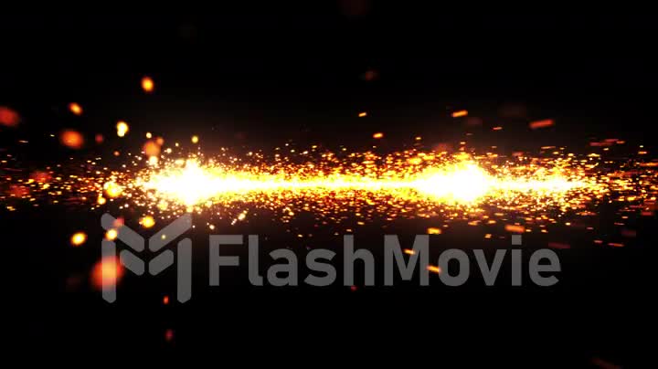 Seamless animation of sparks flying into the camera