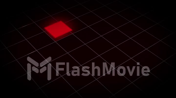 Animation of a glowing square in a grid